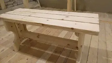 Скамейка для бани из кедра