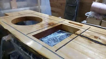 Кухонная столешница из слэба кедра. Часть 2