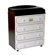 Детский комод Кедр Victoria 804 Crown МДФ с пеленальной доской, с шариковыми направляющими