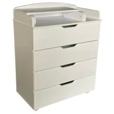 Комод Кедр пеленальный 4 ящика Victoria Comfort Белый