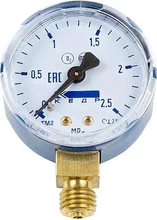 Манометр Кедр МП-50 Кислород, (0-2,5 мпа, кл.2,5, м12х1,5) о2-у [1240003]-2