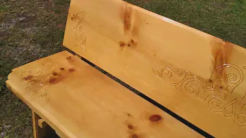 Лавка из кедра.