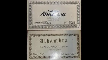 Обзор Alhambra 3C - массив кедр и Almansa 403 - массив кедр