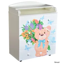 Пеленальный комод Кедр Fantasia Teddy