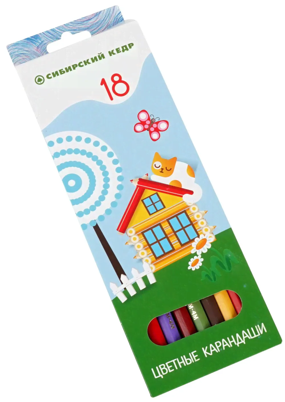 Карандаши цветные 18цв карт/уп СИБИРСКИЙ КЕДР СК053/18-0