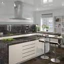 Столешница влагостойкая № 3093/1 Мрамор марквина черный ГЛЯНЕЦ (КЕДР)