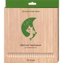 Карандаши цветные 24 цвета "Сибирский кедр. ECO" (175 мм) шестигранные, заточенные в двухрядной коробке